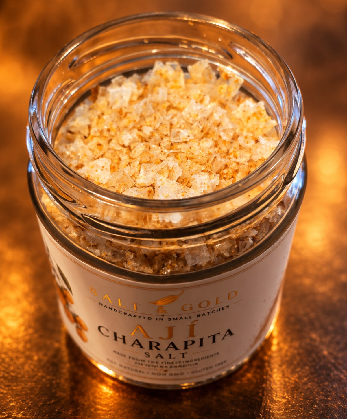 Ají Charapita Chili Salz | Premium Maldon Sea Salt | Gourmet Chilisalz | Handgemacht | 100 g | SALT & GOLD