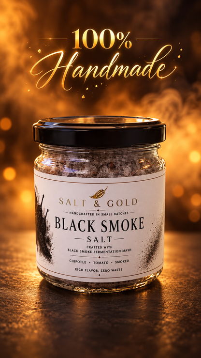 BLACK SMOKE – Geräuchertes Maldon Meersalz mit Chipotle | 100 g