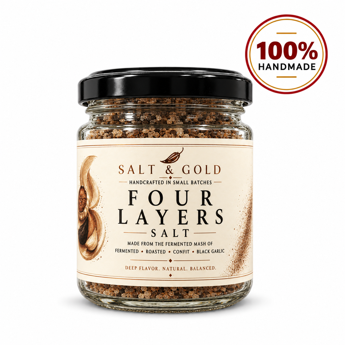 4 LAYERS – Maldon Meersalz mit 4-fach veredeltem Knoblauch | 100 g