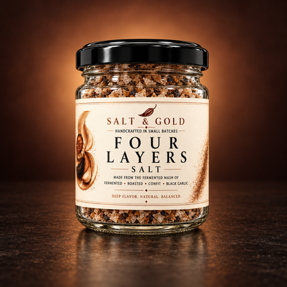 4 LAYERS – Maldon Meersalz mit 4-fach veredeltem Knoblauch | 100 g